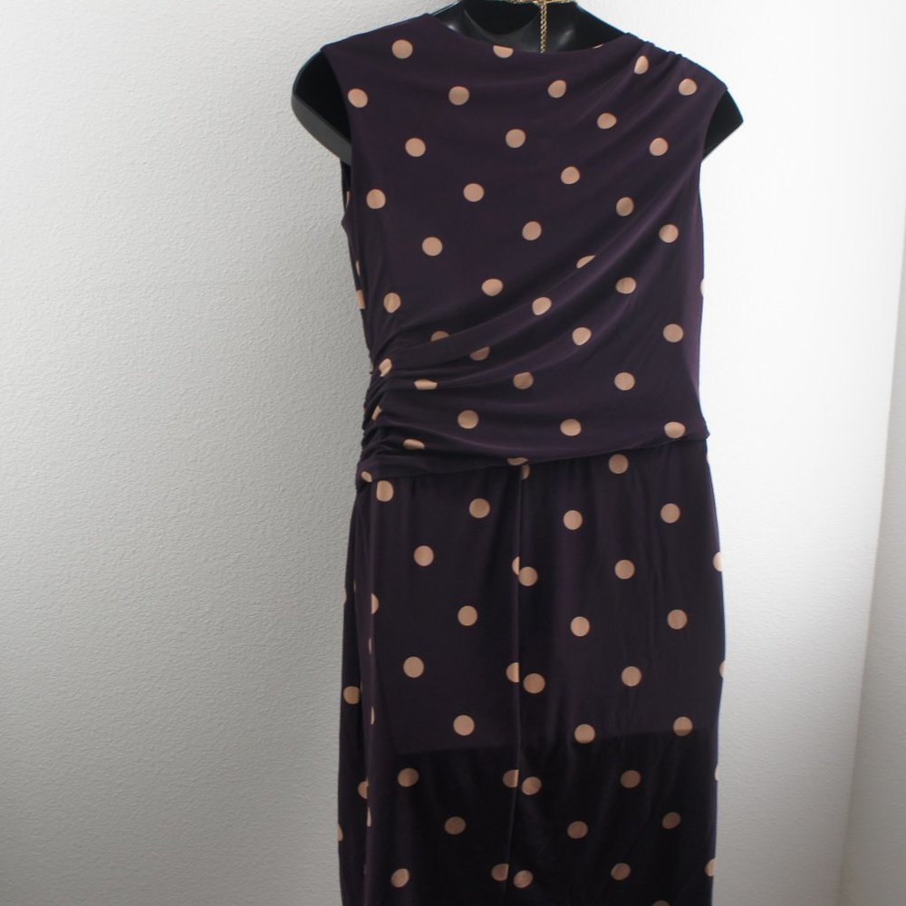 ralph lauren ruched waist lined dress size 16 - Picture 5 of 5